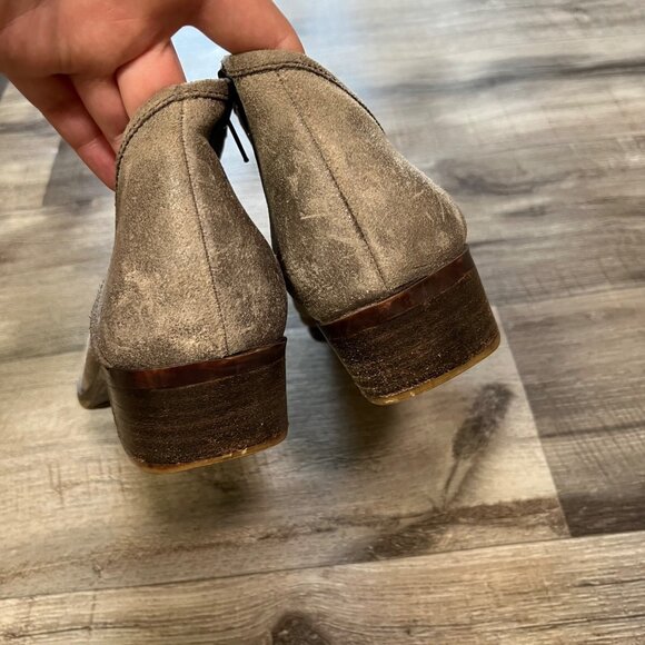 Lucky Brand Brekke Brindle Ankle Booties Leather Brown Women’s Size 9.5 - Picture 6 of 9